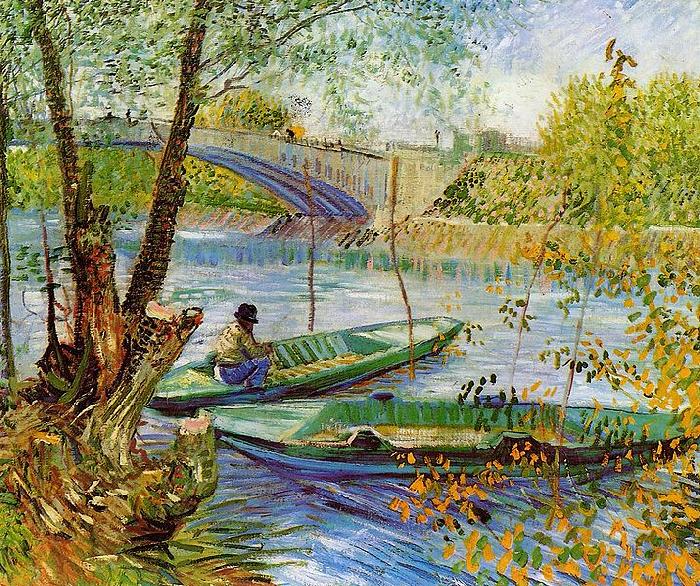 Vincent Van Gogh Fishing in the Spring